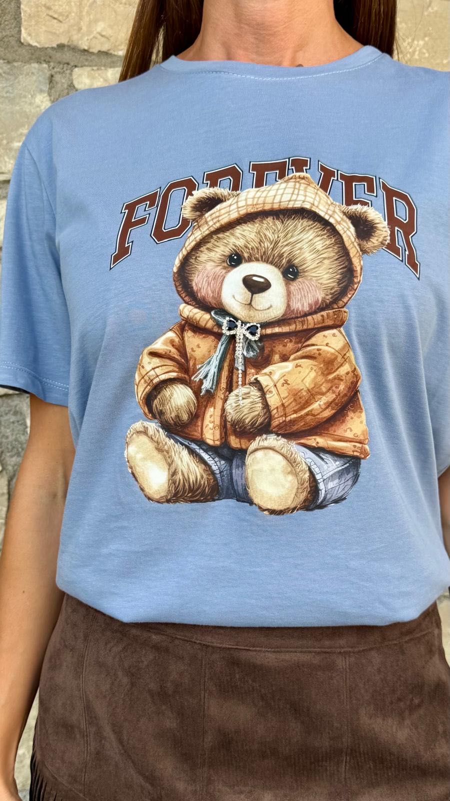 T-SHIRT ORSETTO FOREVER CARTA DA ZUCCHERO