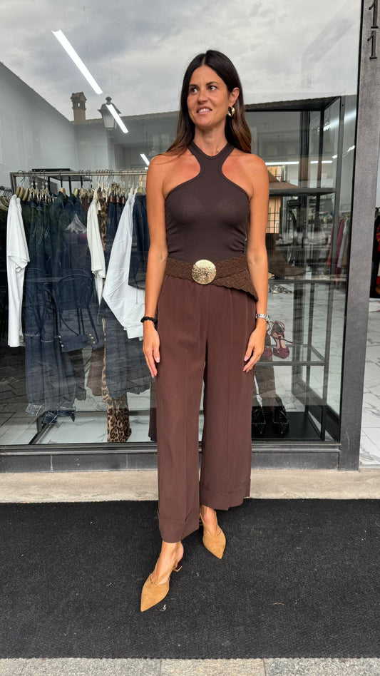 PANTALONE RISVOLTO CIOCCOLATO