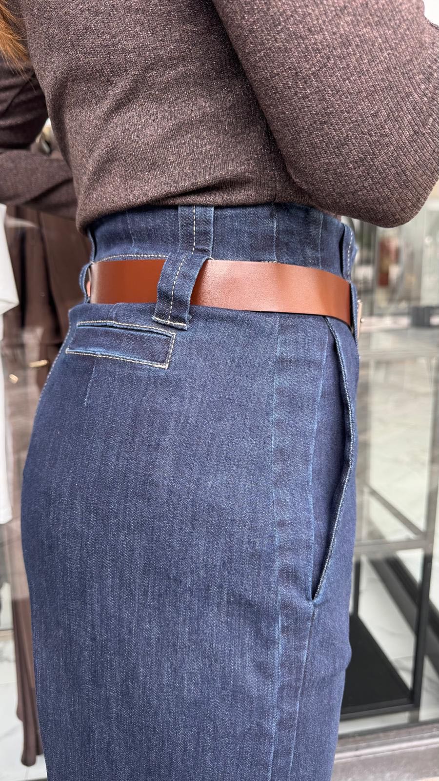 JEANS GAMBA DRITTA CINTURA