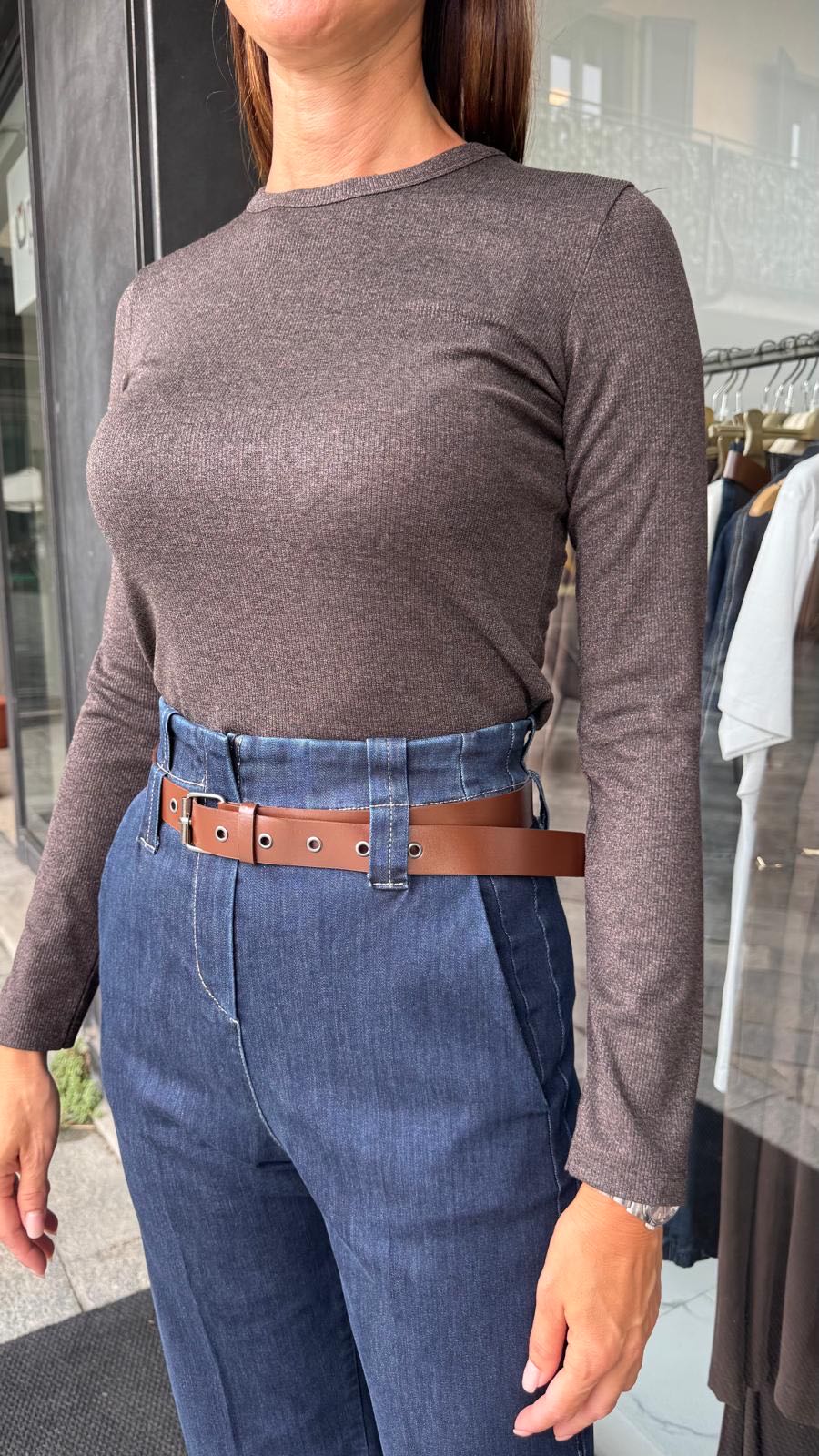 JEANS GAMBA DRITTA CINTURA
