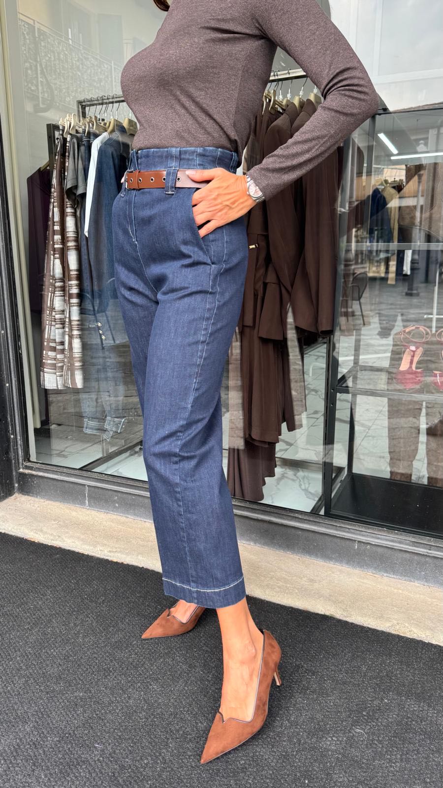 JEANS GAMBA DRITTA CINTURA