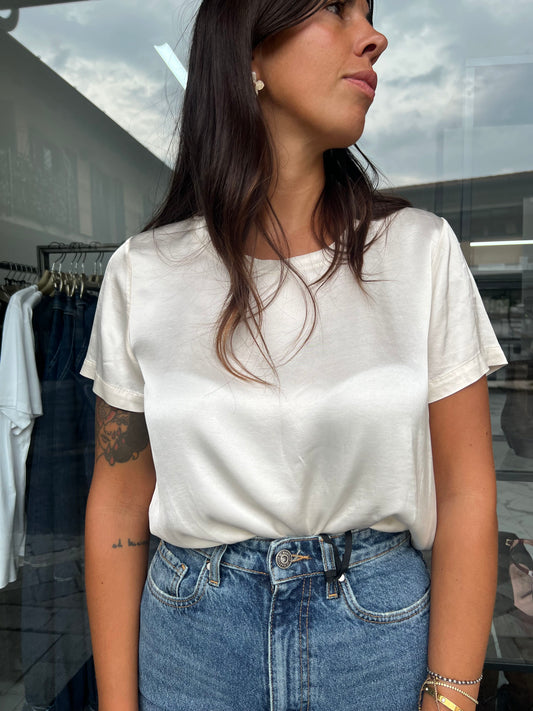 MAGLIA GIROCOLLO VISCOSA BURRO
