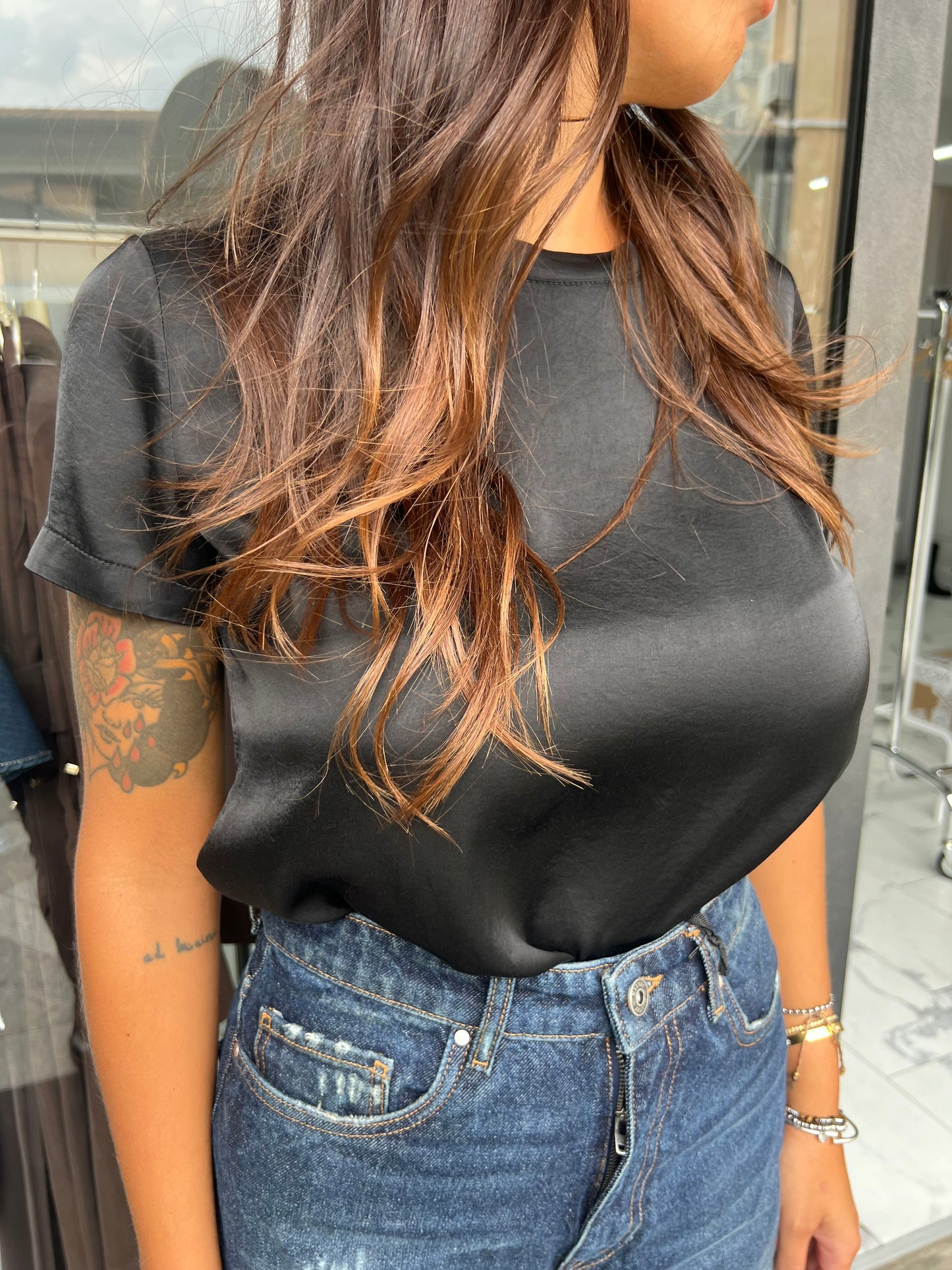 MAGLIA GIROCOLLO VISCOSA NERA