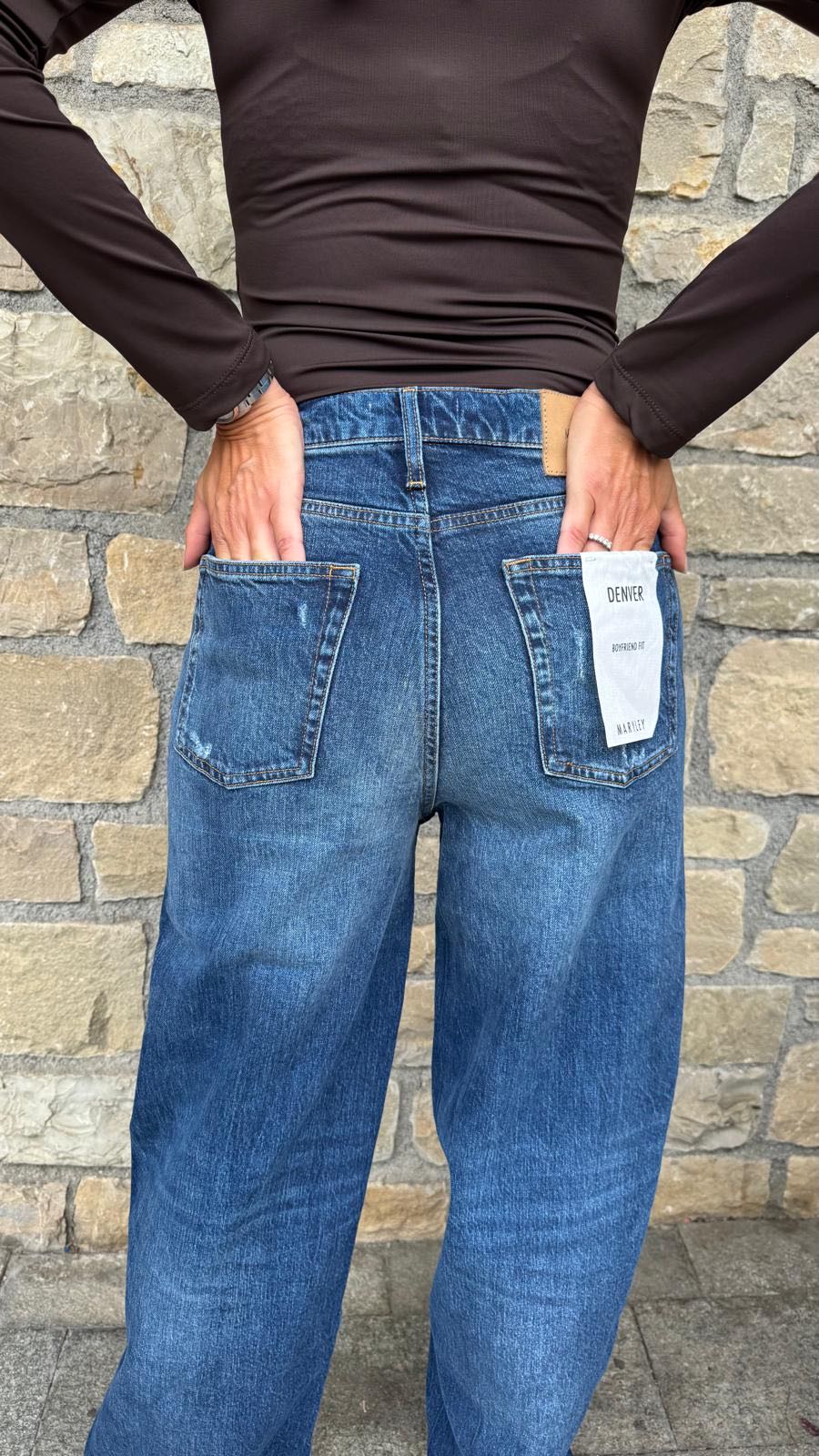 JEANS DENVER STRAPPO GINOCCHIO