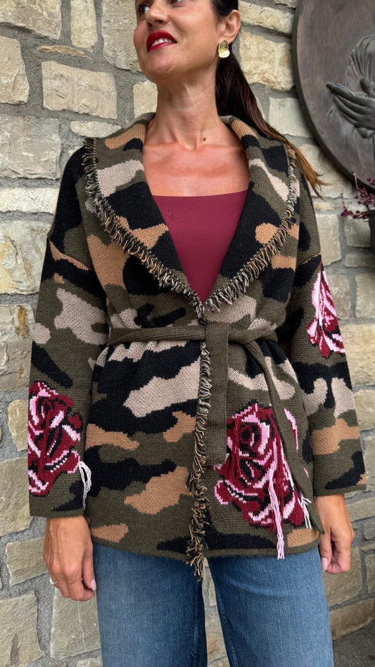 CARDIGAN MIMETICO ROSE