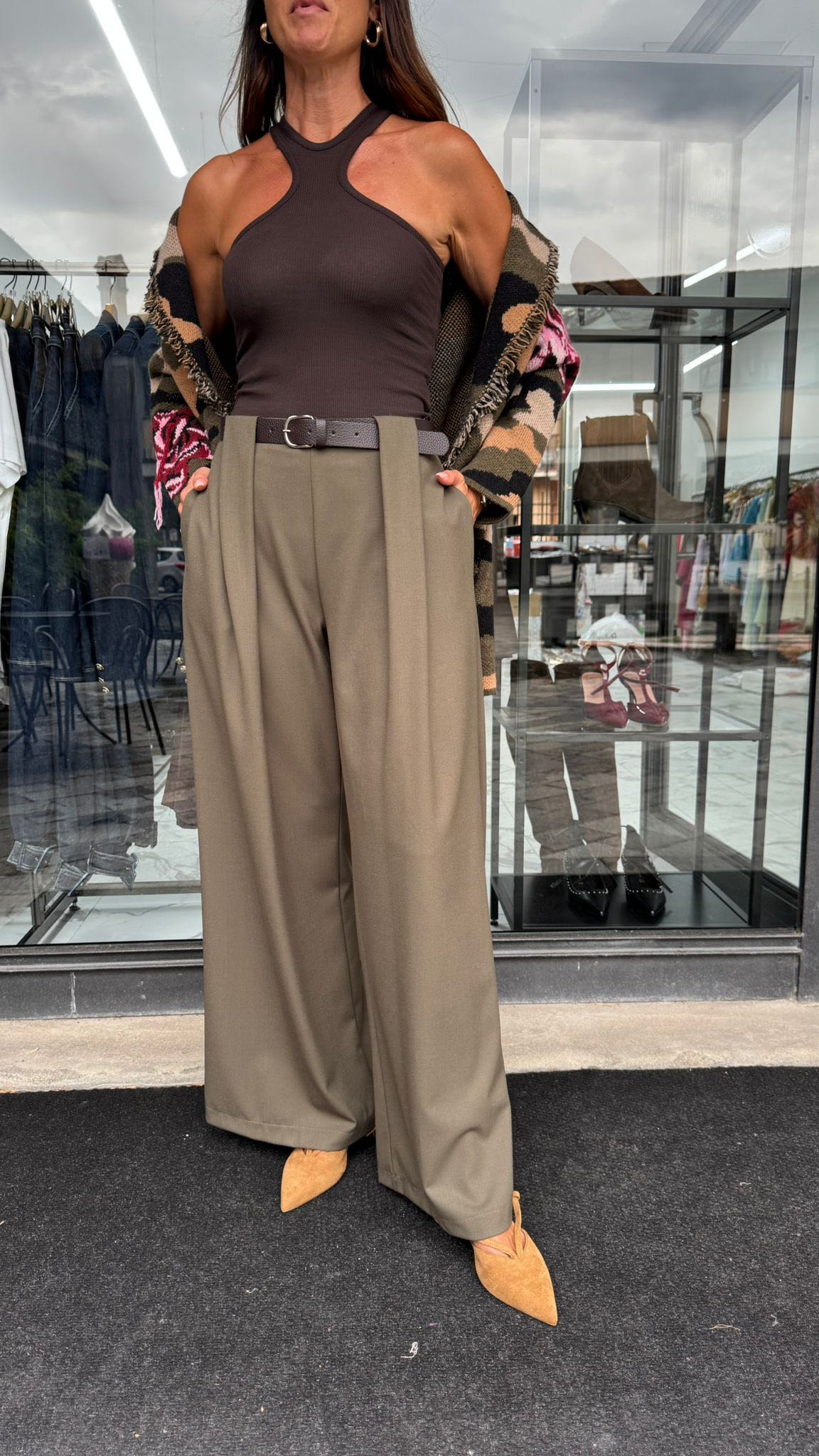 PANTALONE PALAZZO VERDONE DOPPIA PENCE