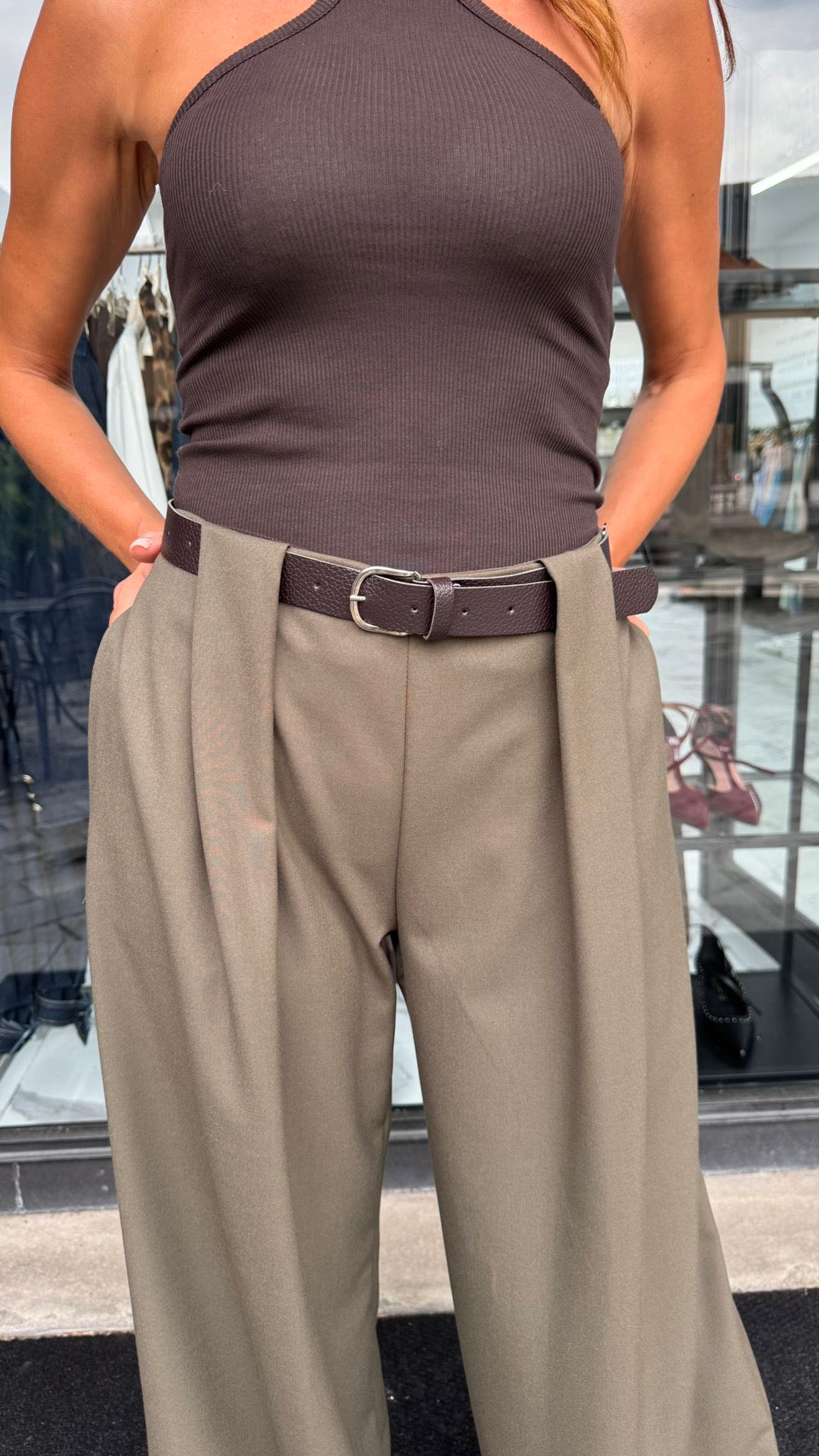 PANTALONE PALAZZO VERDONE DOPPIA PENCE
