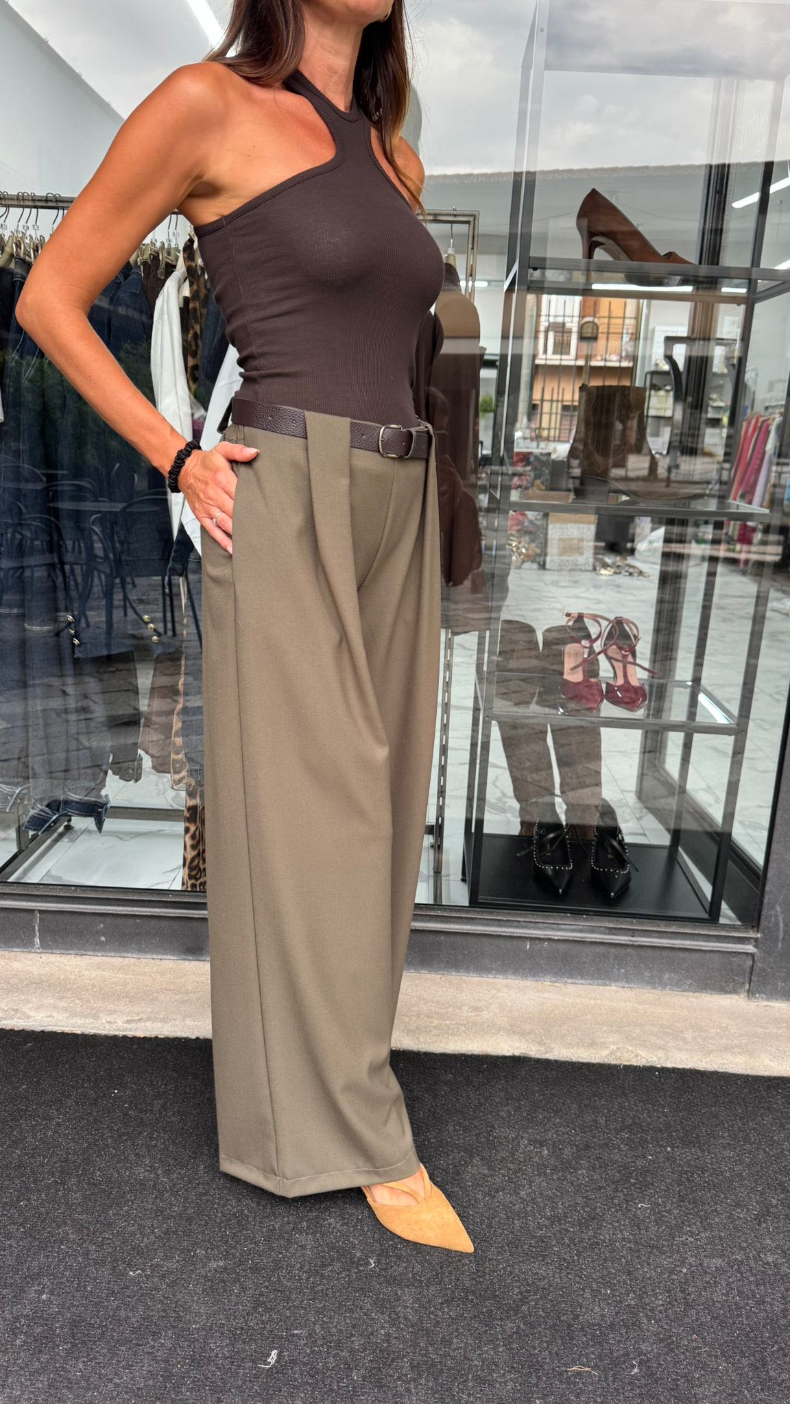PANTALONE PALAZZO VERDONE DOPPIA PENCE