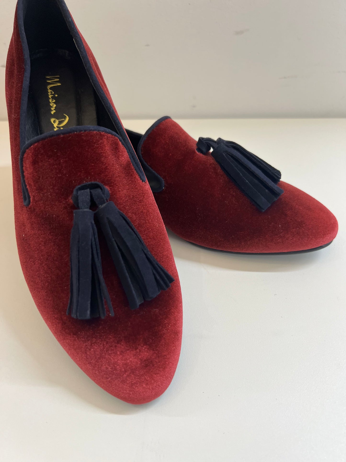MOCASSINO VELLUTO BORDEAUX
