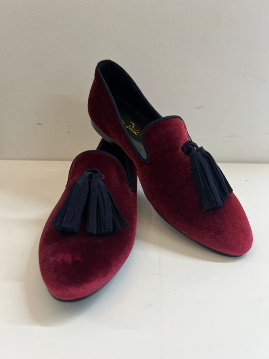 MOCASSINO VELLUTO BORDEAUX