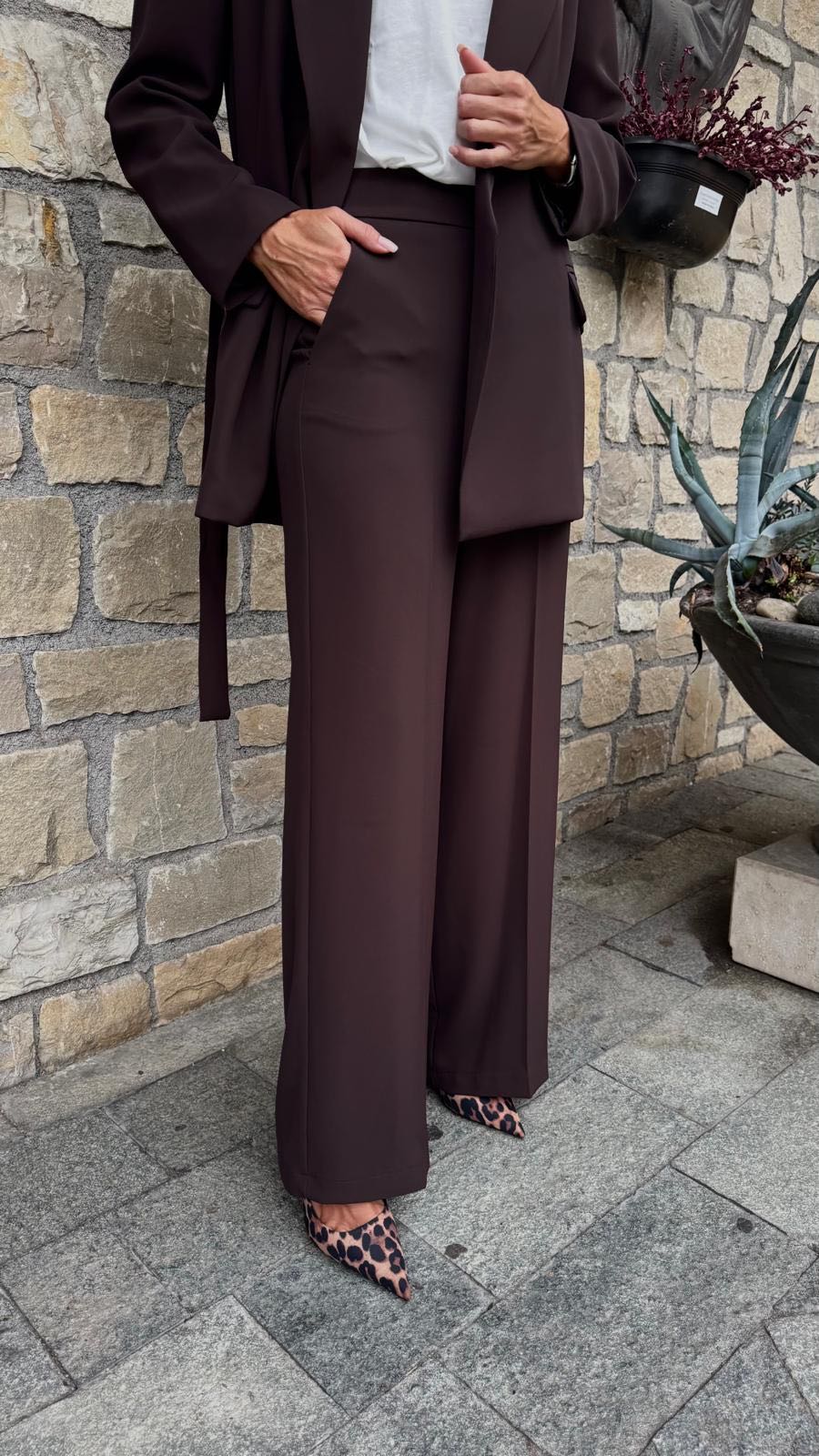 PANTALONE FLUIDO CIOCCOLATO