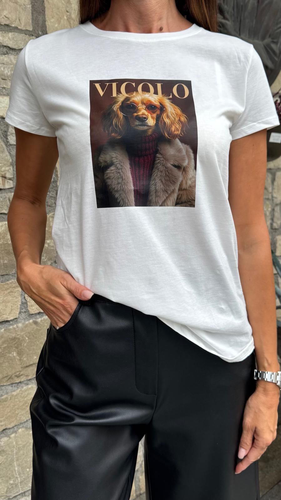 T-SHIRT COCKER OCCHIALE