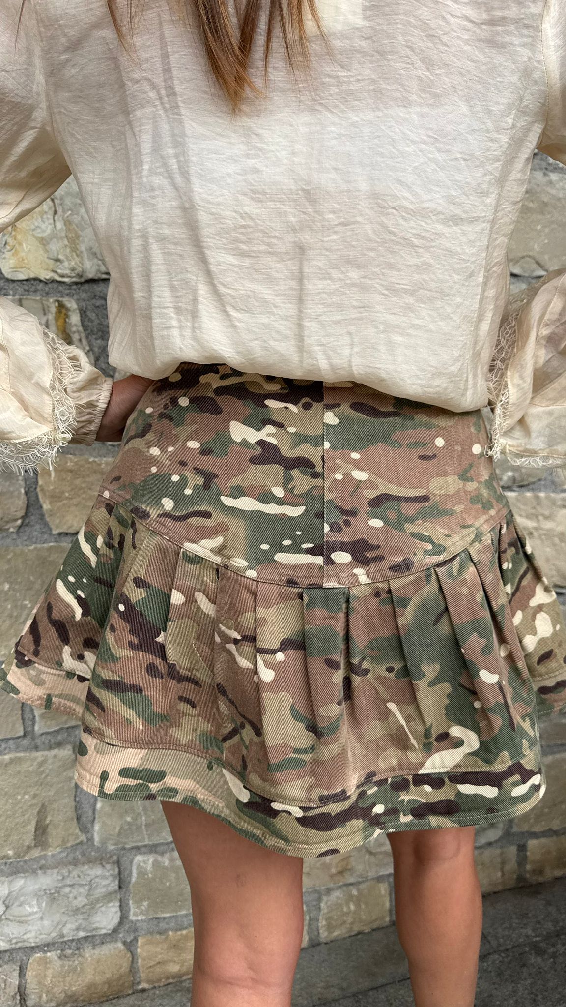 MINIGONNA DENIM CAMOUFLAGE