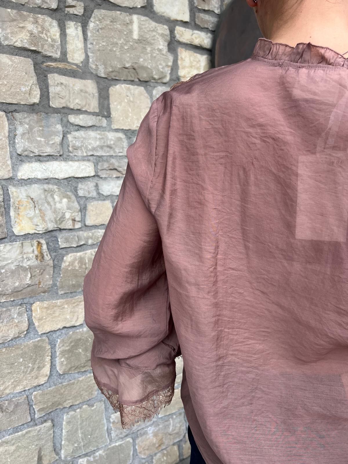 CAMICIA ROUGE PIZZO MOUSSE