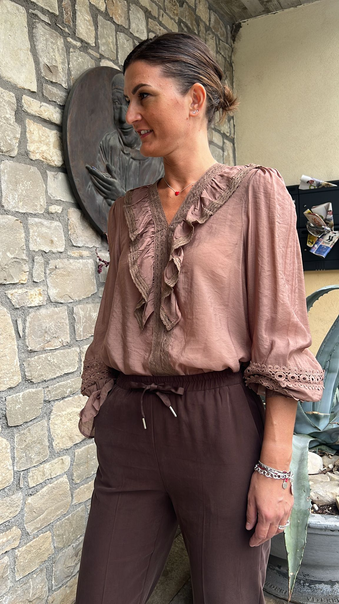 CAMICIA ROUGE CROCHET MOUSSE