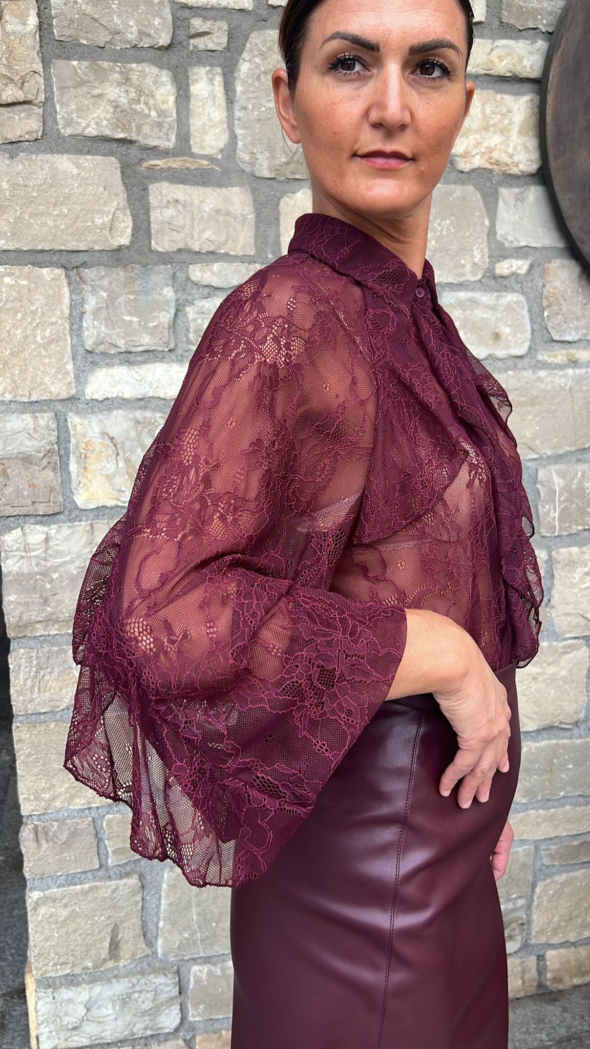 CAMICIA PIZZO PRUGNA