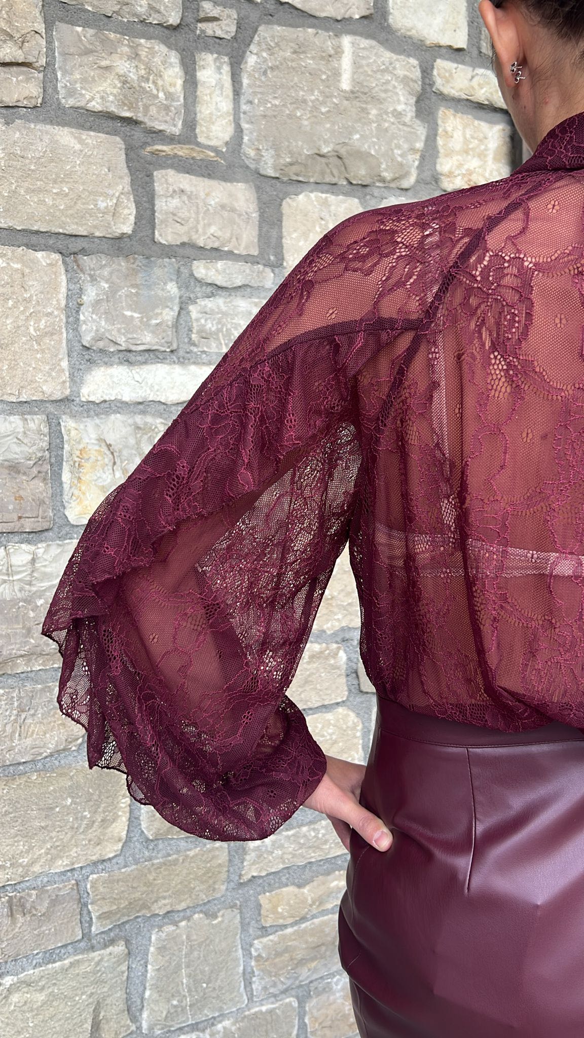 CAMICIA PIZZO PRUGNA