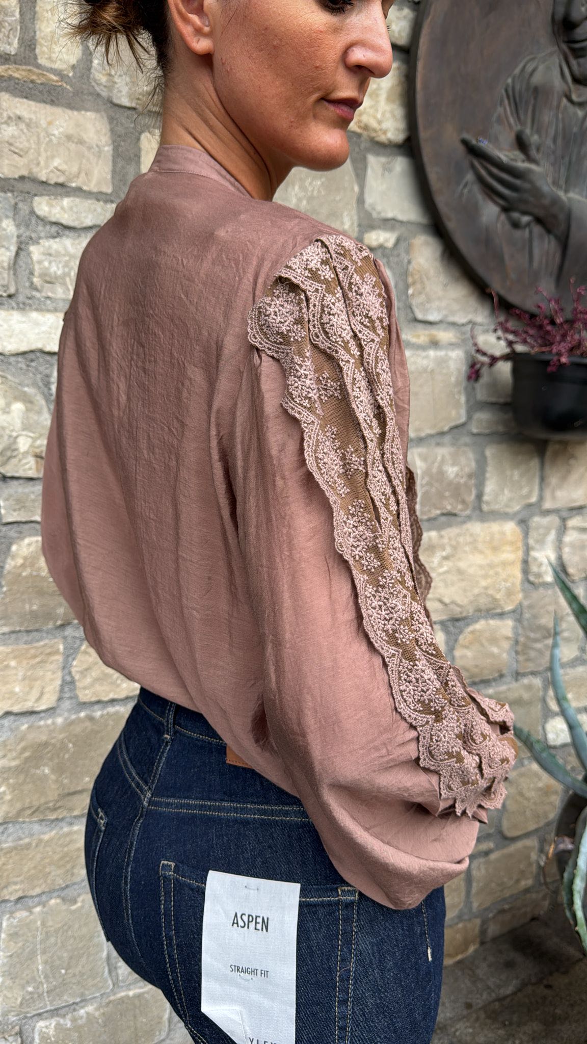 CAMICIA COREANA PIZZO MOUSSE