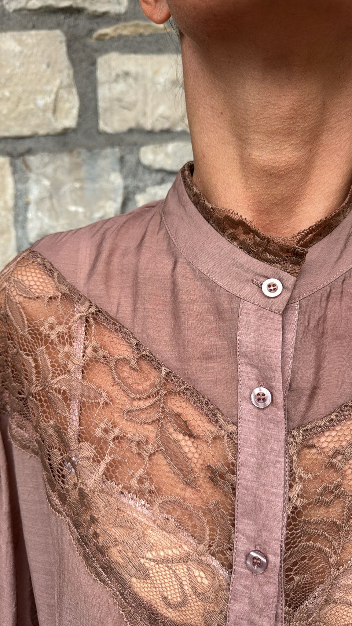 CAMICIA AMPIA PIZZO MOUSSE