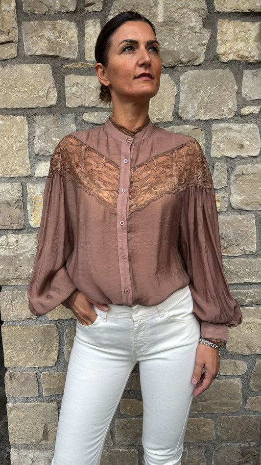 CAMICIA AMPIA PIZZO MOUSSE