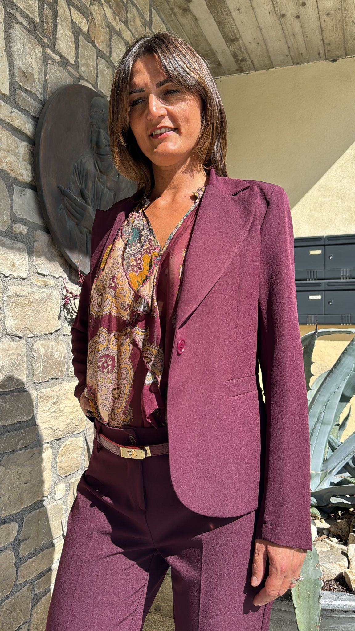 TAILLEUR BASIC BORDEAUX