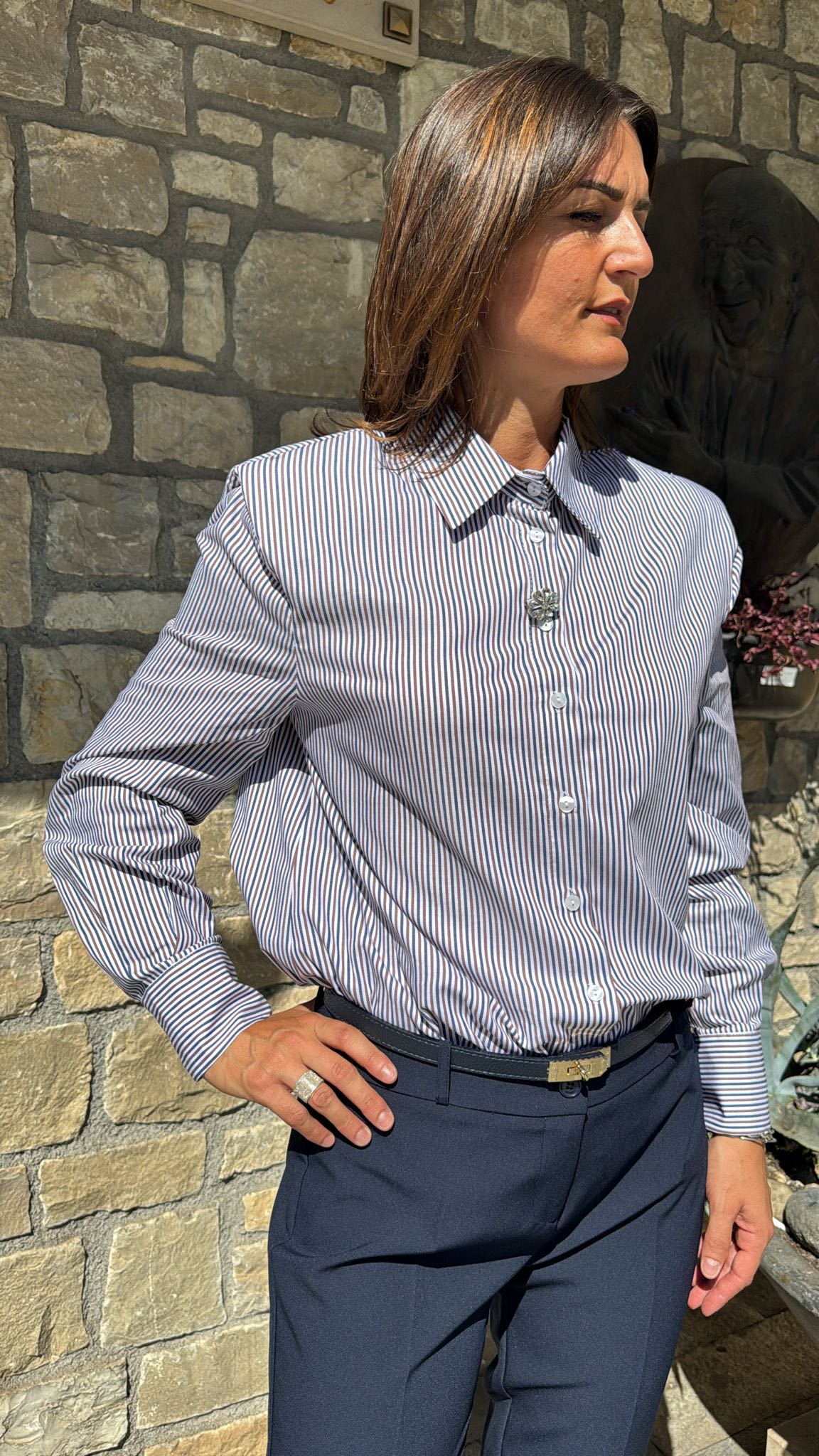 CAMICIA RIGATA SPILLA