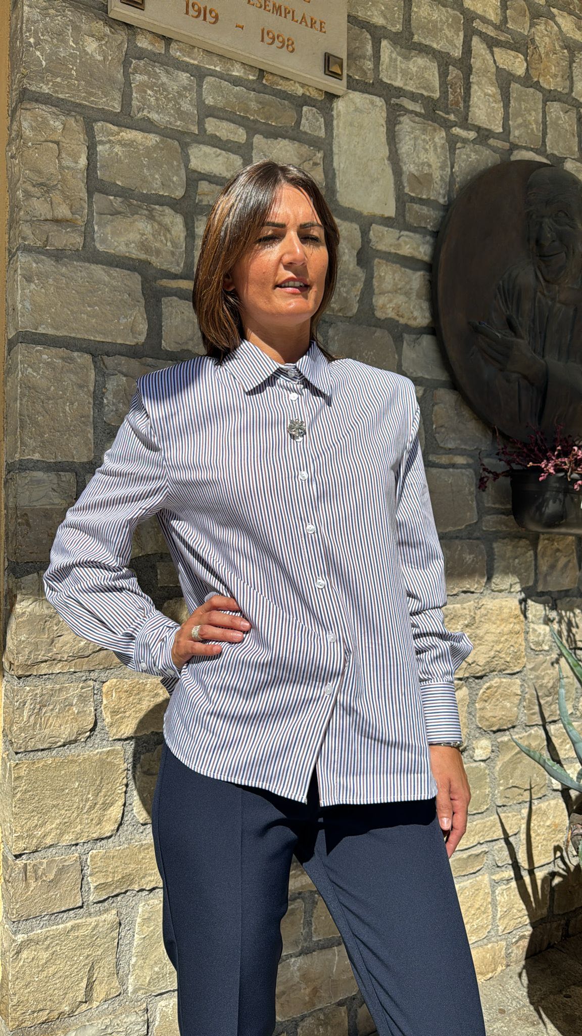 CAMICIA RIGATA SPILLA