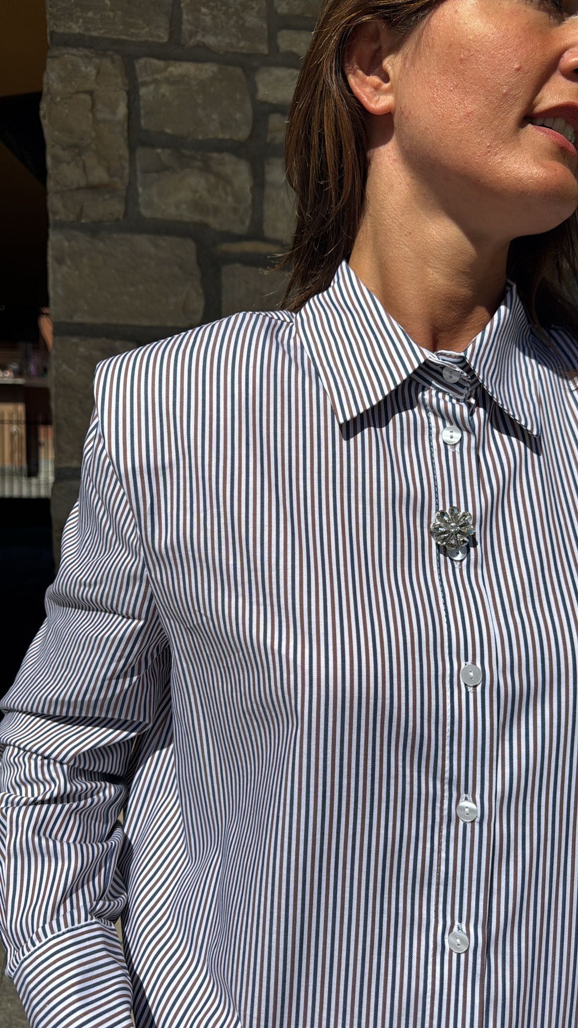 CAMICIA RIGATA SPILLA