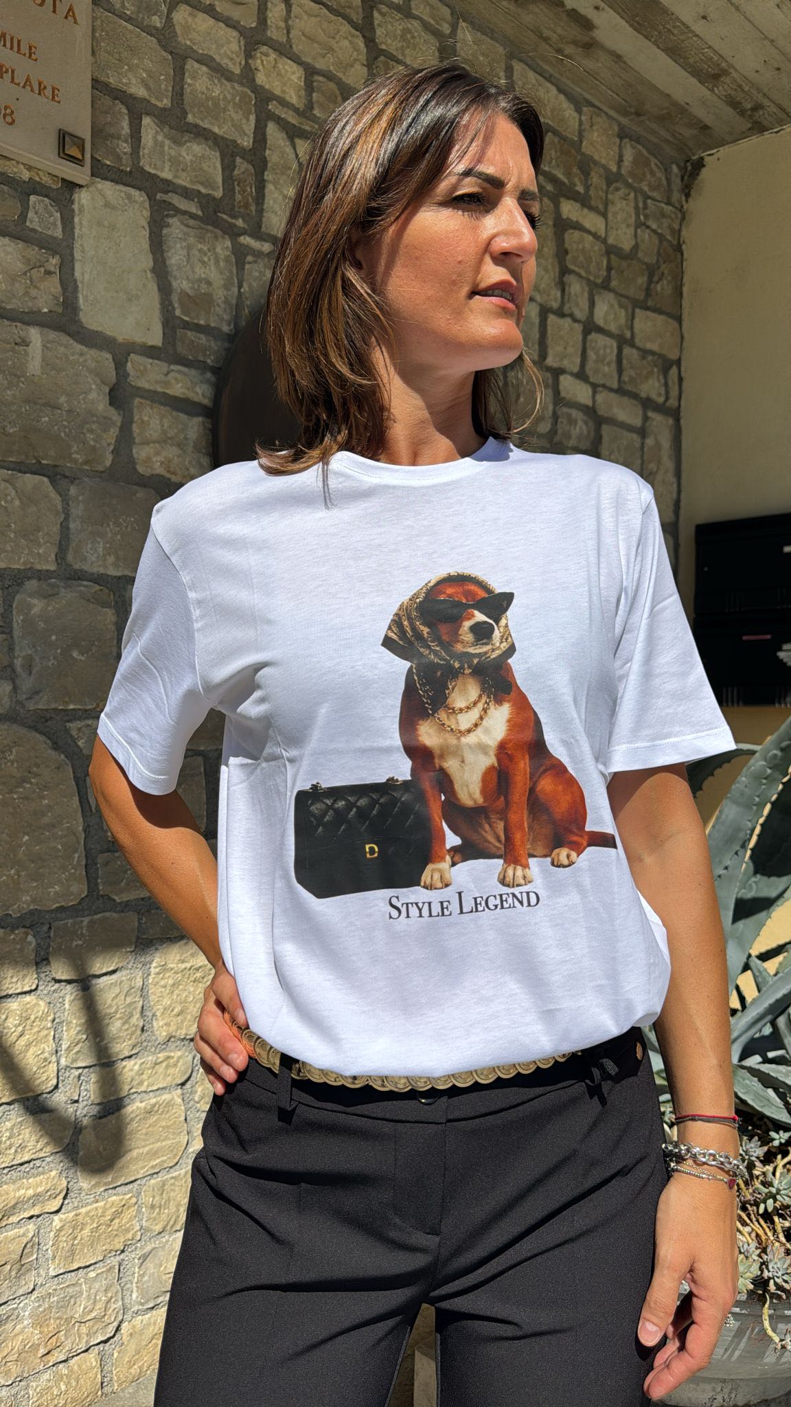 T-SHIRT CANE FOULARD