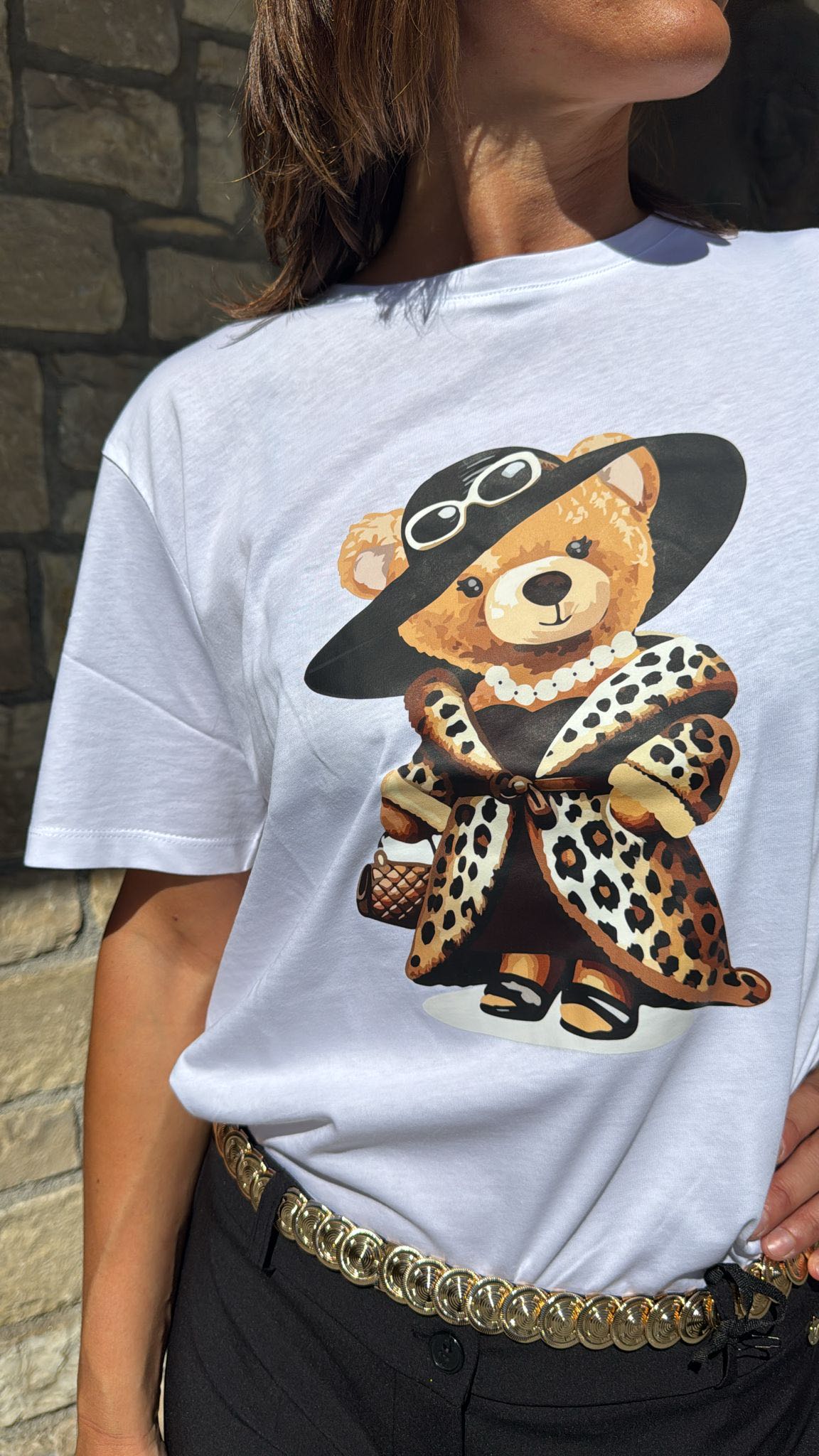 T-SHIRT ORSETTO CAPPELLO