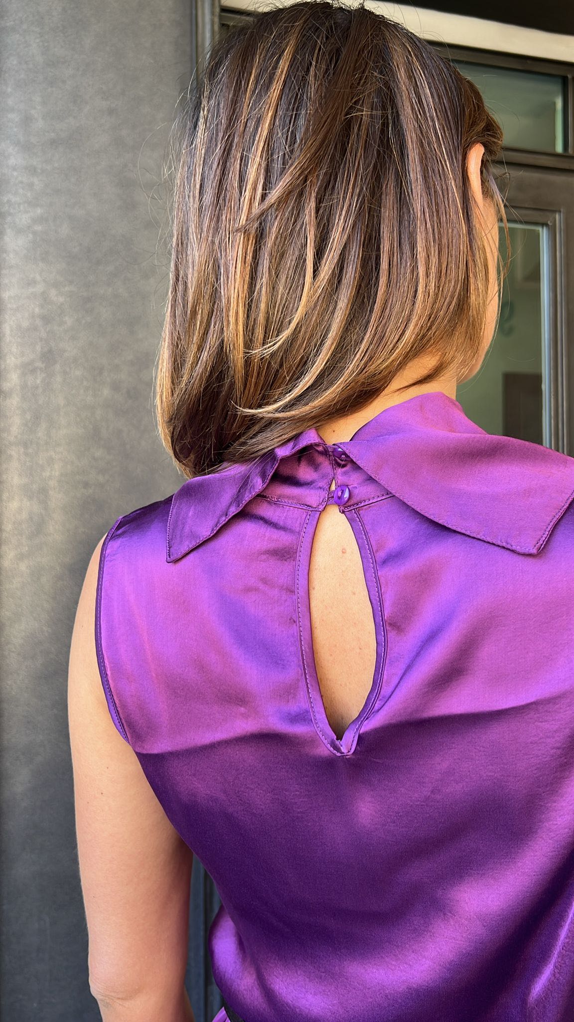 ABITO LUNGO SMANICATO UVA