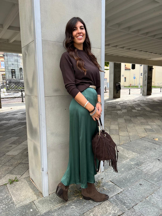 ABITO LUNGO SMANICATO VERDE