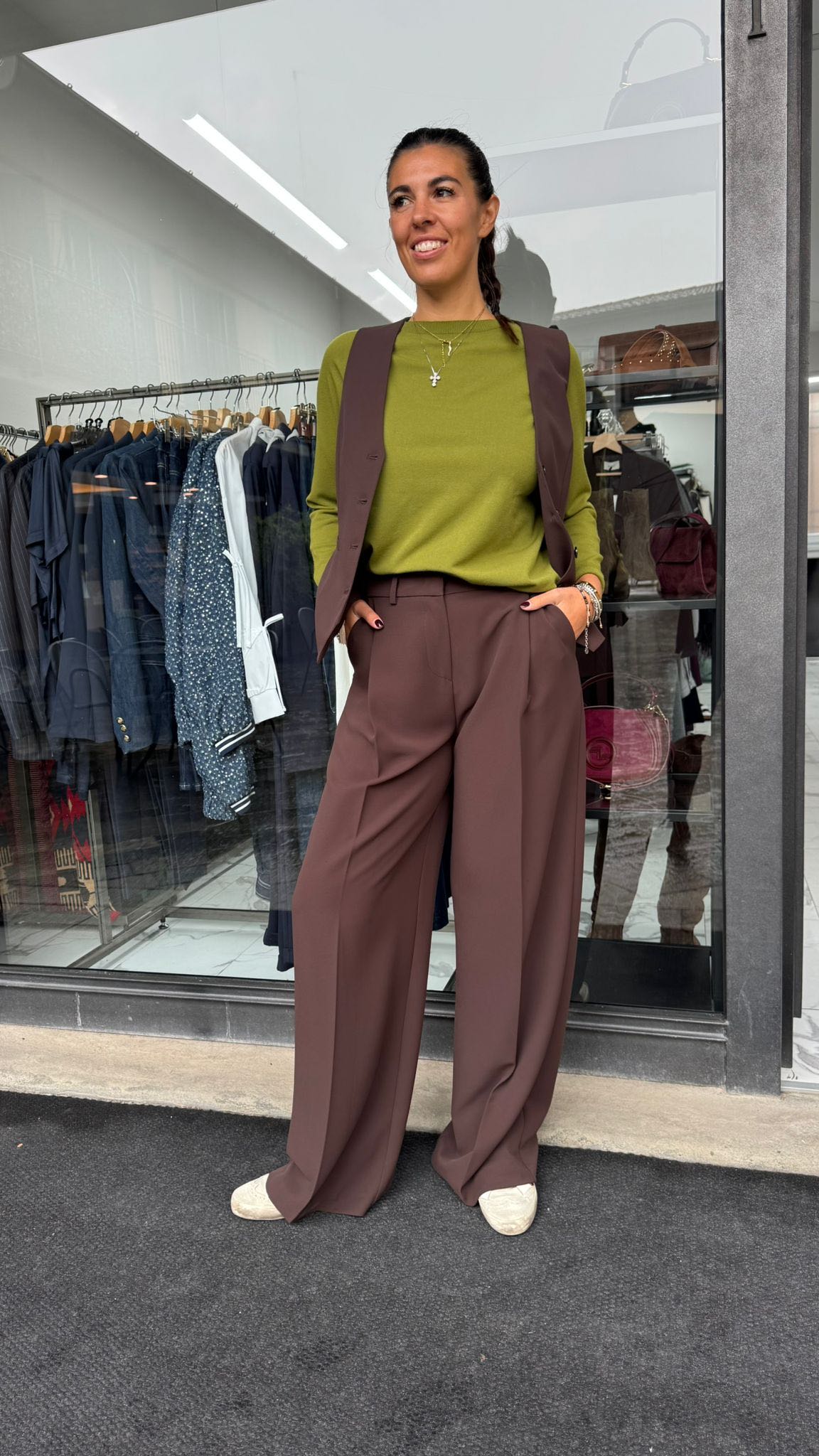 COMPLETO GILET CIOCCOLATO