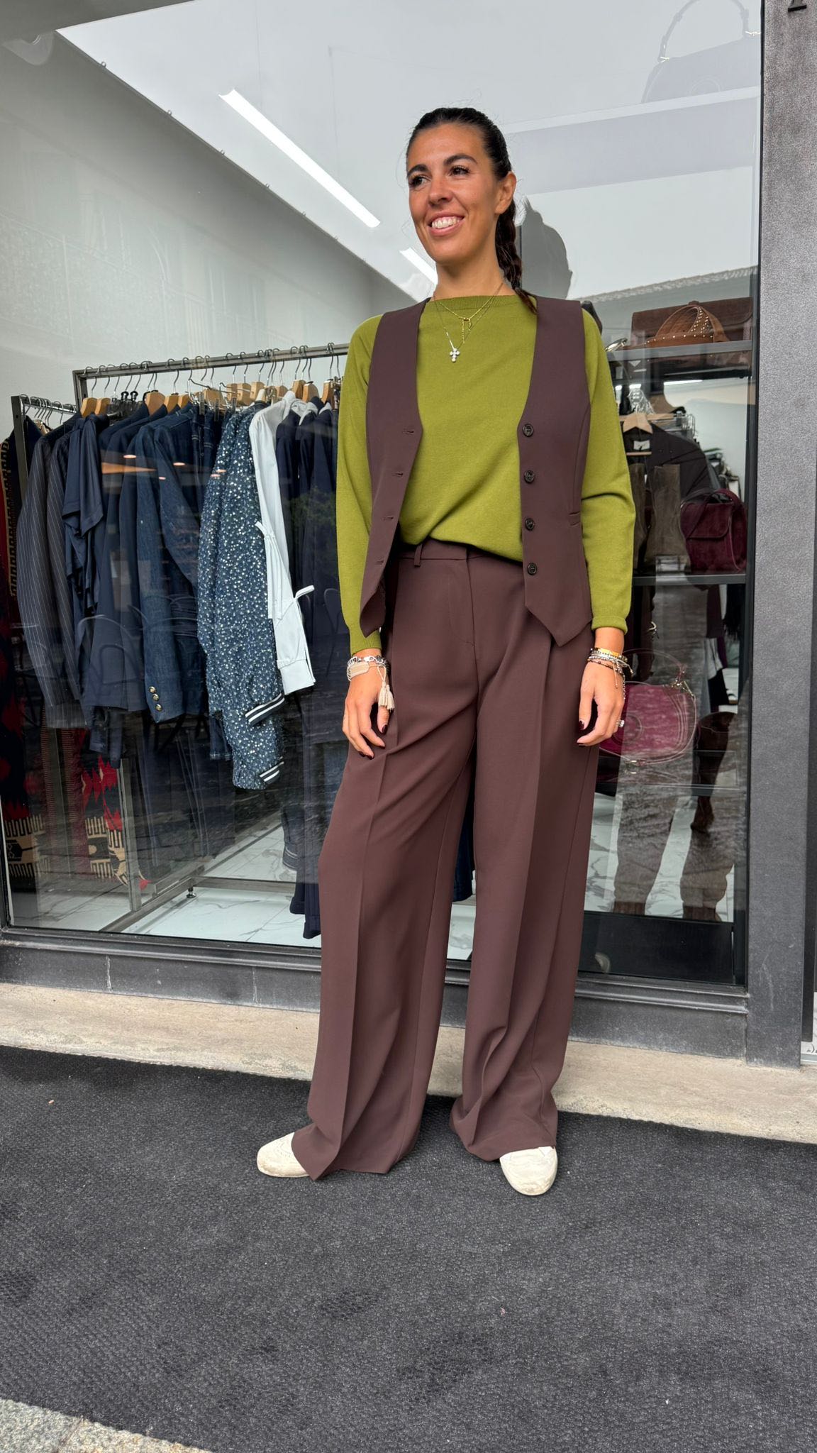 COMPLETO GILET CIOCCOLATO