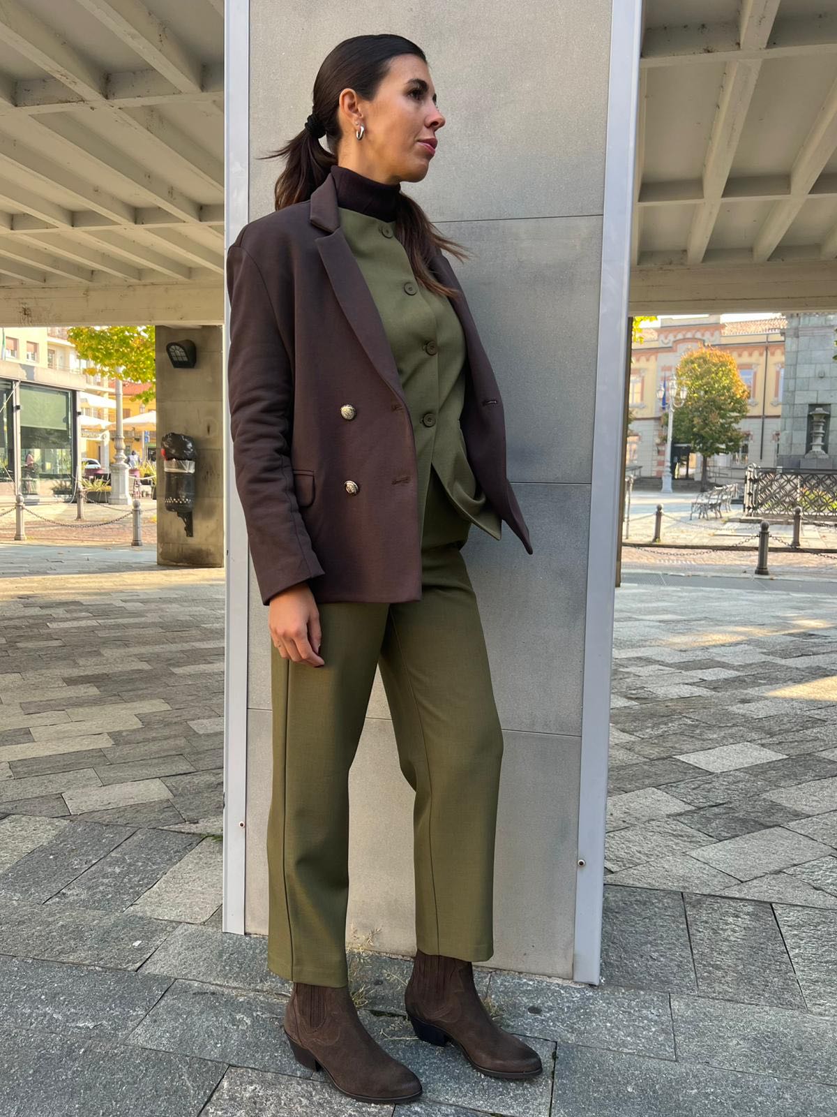 COMPLETO GIACCA SMANICATA SALVIA