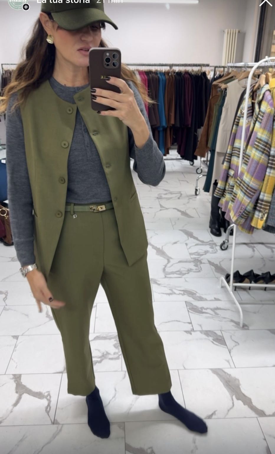 COMPLETO GIACCA SMANICATA SALVIA