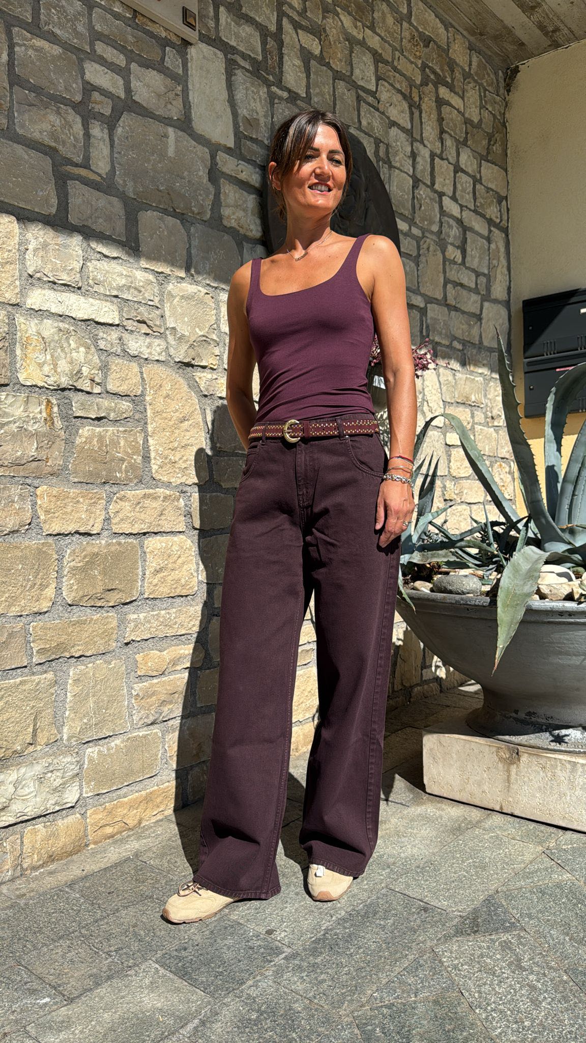 JEANS MIA BORDEAUX