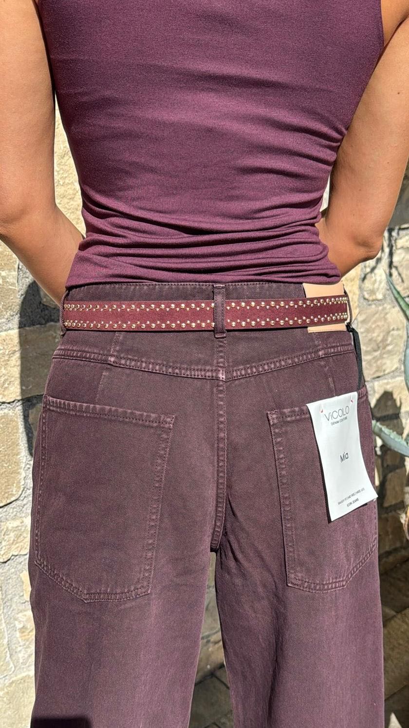 JEANS MIA BORDEAUX