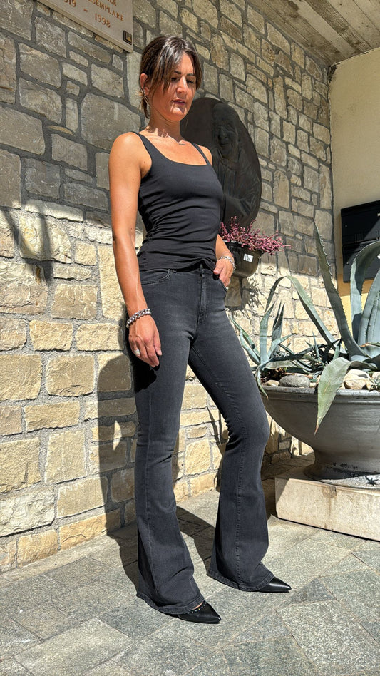 JEANS GISELE FLARE NERO