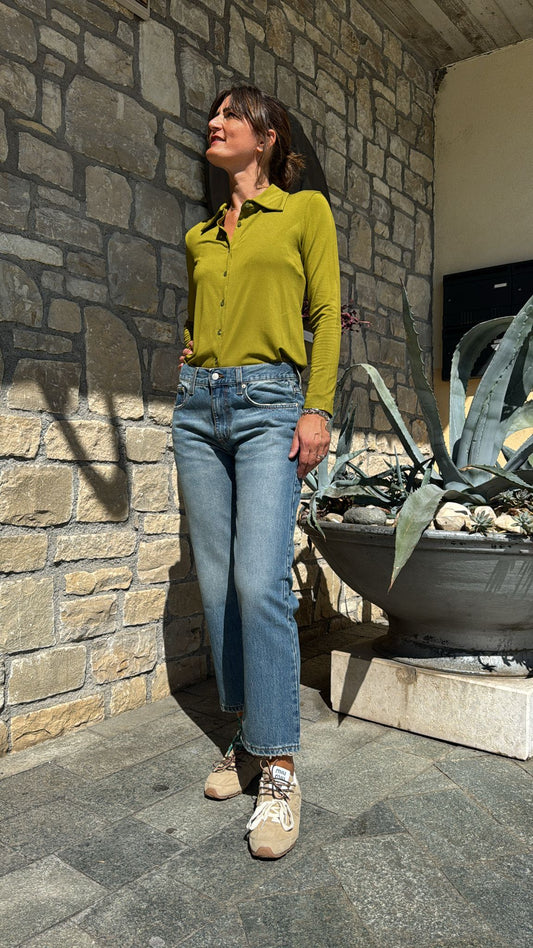 CAMICIA IN MAGLIA OLIO