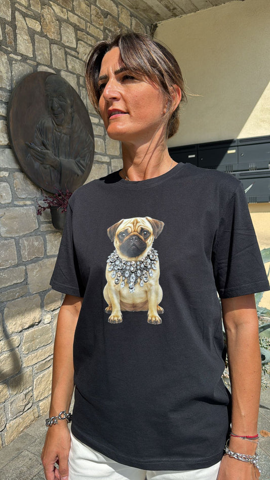 T-SHIRT CARLINO STRASS NERA
