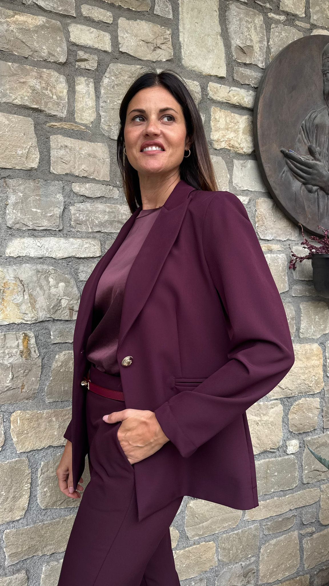 GIACCA IRIS BORDEAUX