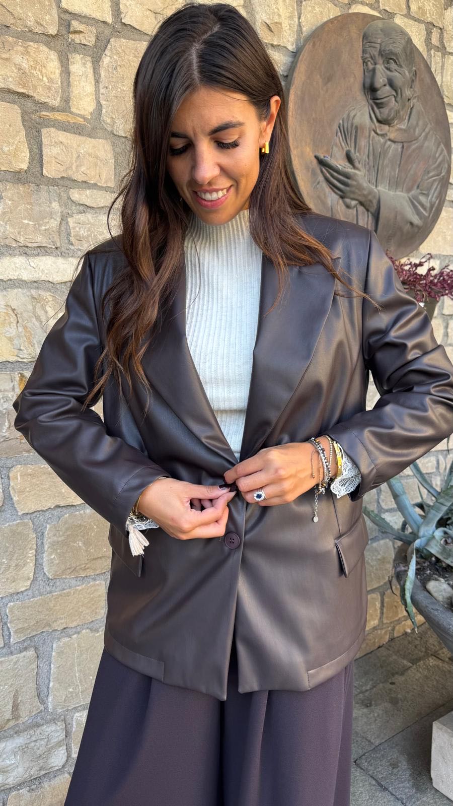 GIACCA ECOPELLE CIOCCOLATO