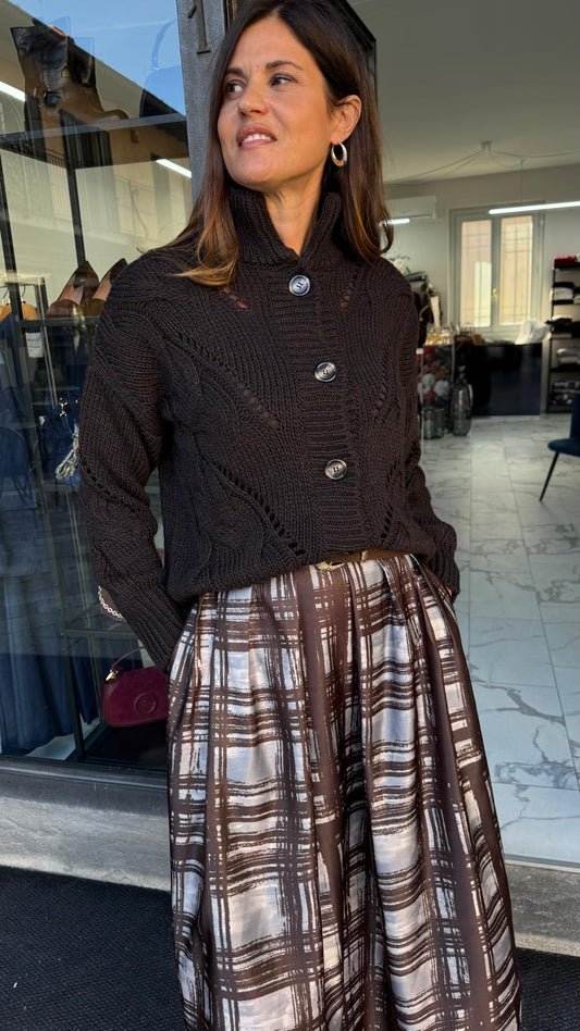 CARDIGAN BOTTONI CIOCCOLATO