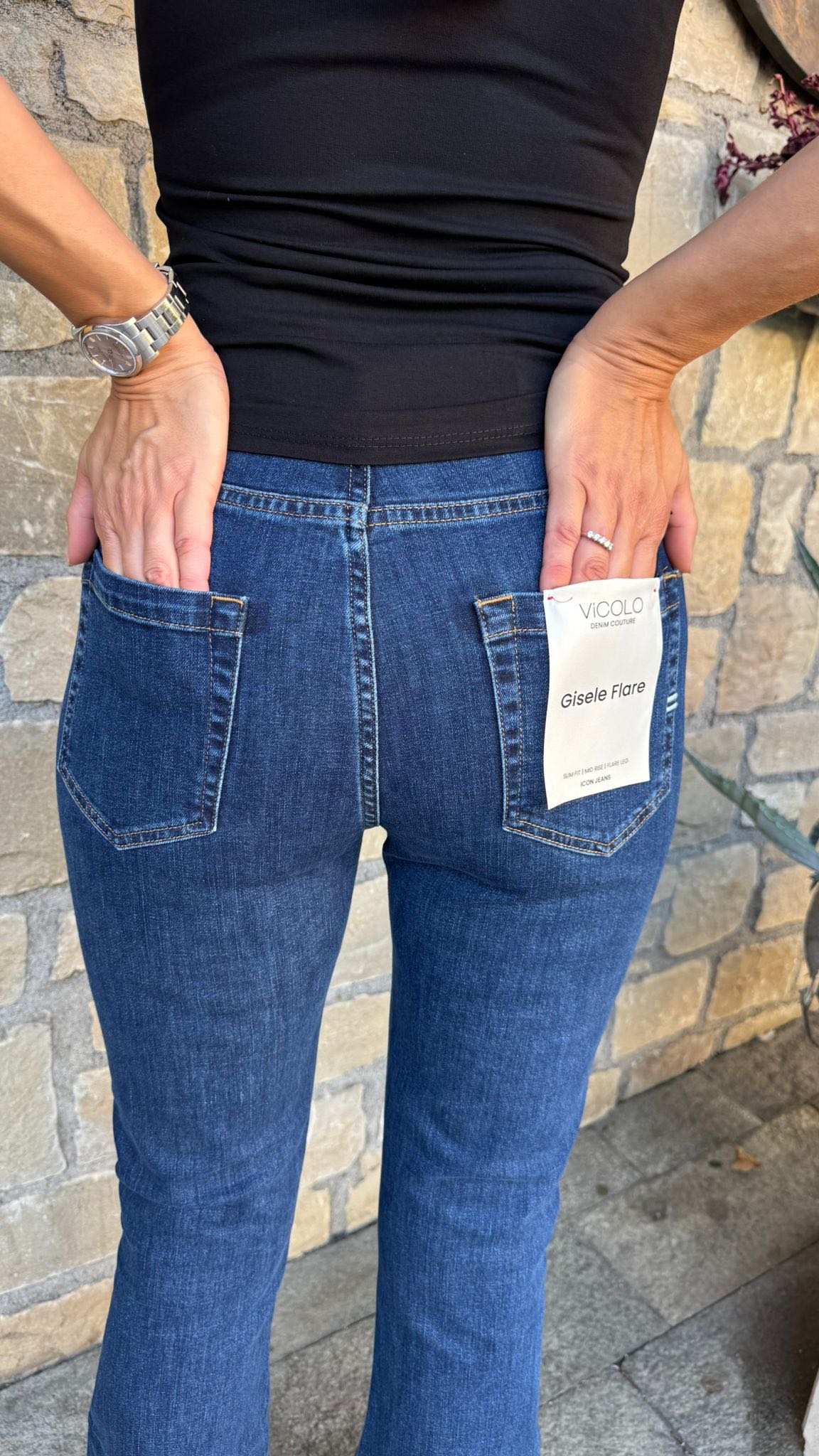 JEANS GISELE FLARE BLU