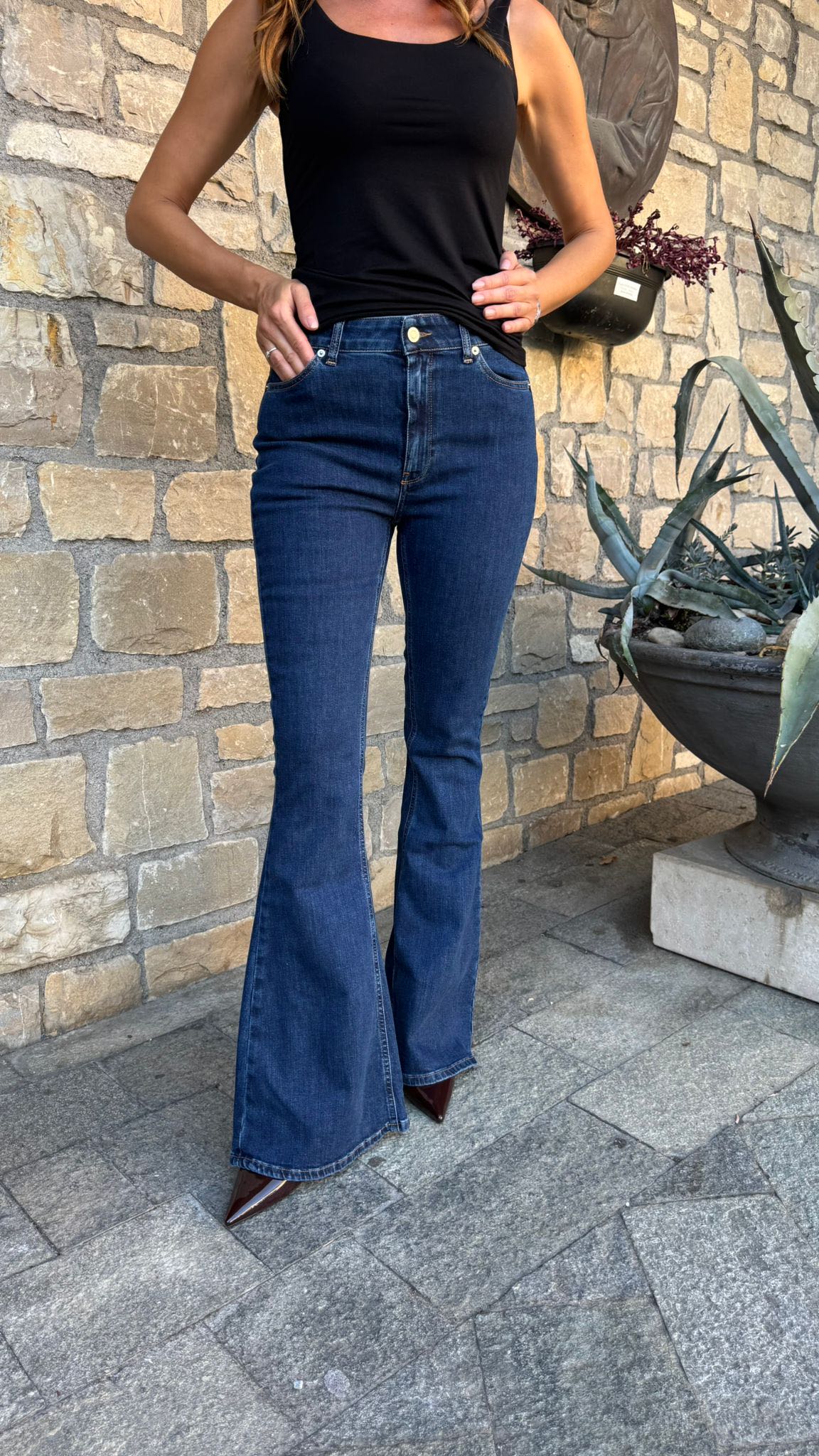 JEANS GISELE FLARE BLU