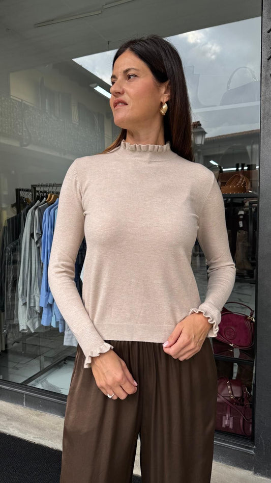 MAGLIONCINO VOLANT BEIGE