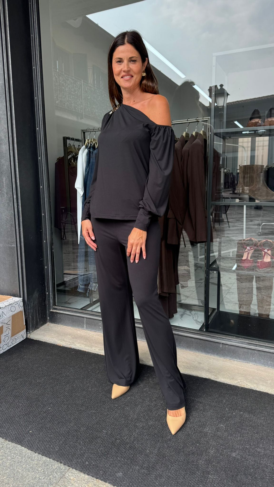 PANTALONE FLUIDO NERO