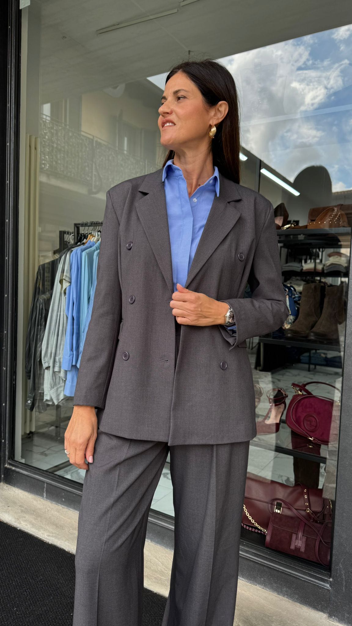 GIACCA AVVITATA GRIGIA