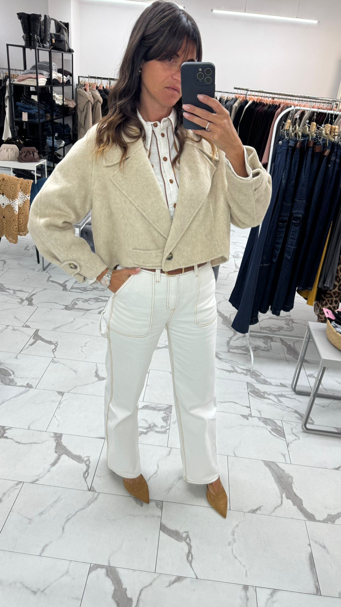 GIACCA HAND MADE MODELLO TRENCH SABBIA